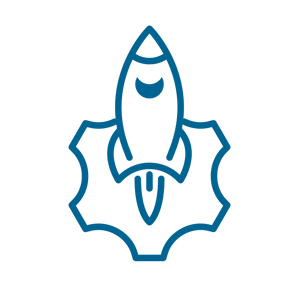 Rocket icon dark blue